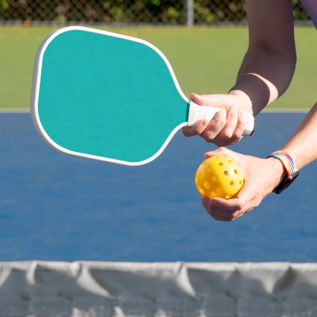 Calm & simple  Turquoise textured background  Pickleball Paddle (Insitu)