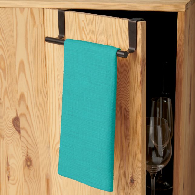 Calm & simple  Turquoise textured background  Tea Towel (Thirds Fold)