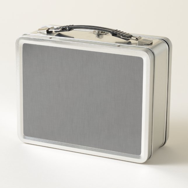 Calm & simple visual gray textured background  metal lunch box (Back)