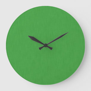 Calm & simple visual green textured background  large clock