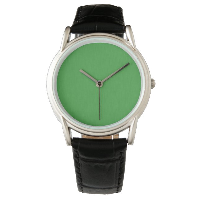 Calm & simple visual green textured background  watch (Front)