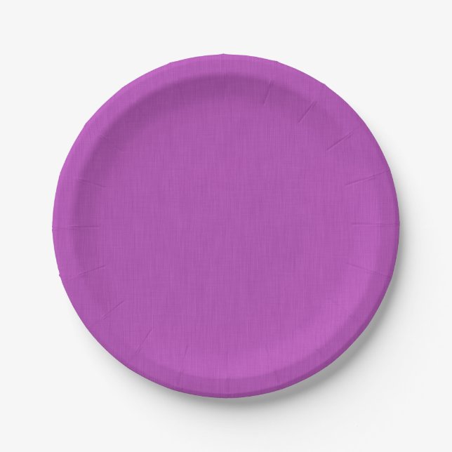 Calm & simple visual lavender textured background  paper plate (Front)