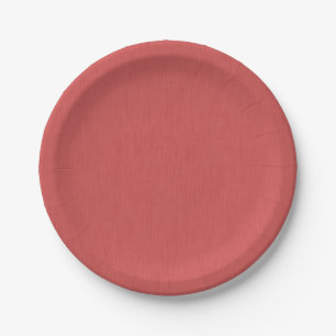 Calm & simple visual red textured background paper plate