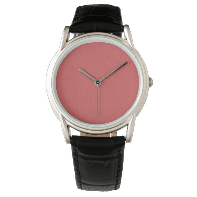 Calm & simple visual red textured background  watch (Front)