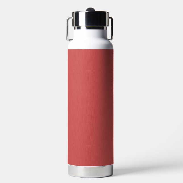Calm & simple visual red textured background  water bottle (Front)