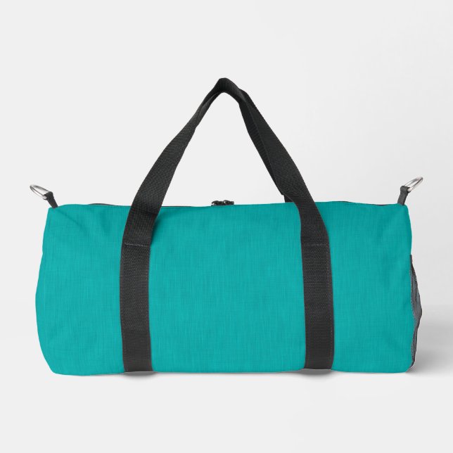 Calm & simple visual teal textured background  duffle bag (Front)