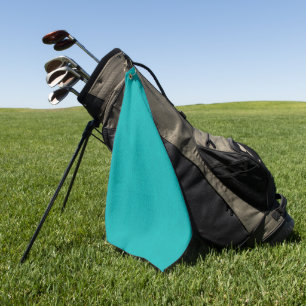 Calm & simple visual teal textured background golf towel