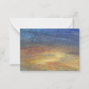Calm Sky Abstract Hand Drawn Blank Flat Card