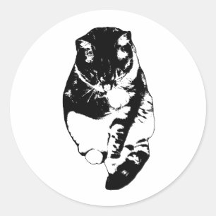 Calm Snow Shimmer Classic Round Sticker