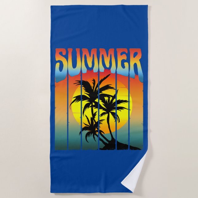 CALM SUMMER SUNSET BEACH TOWEL (Front)