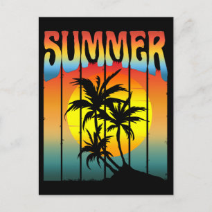 CALM SUMMER SUNSET POSTCARD