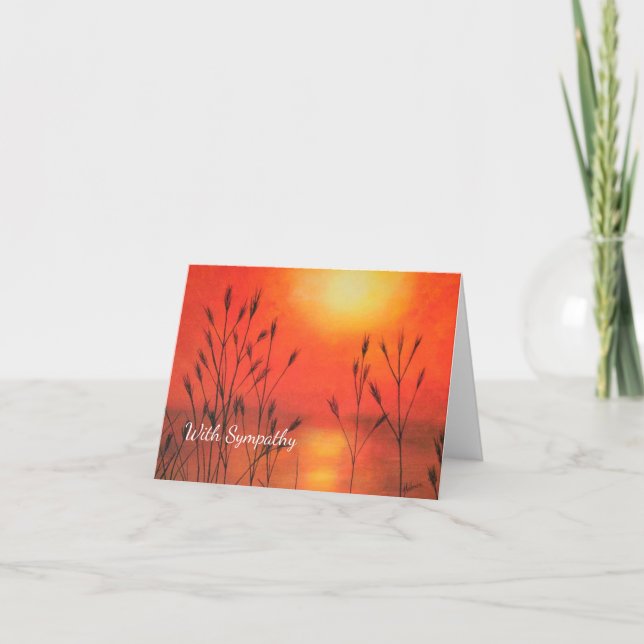 Calm Sunset Sympathy Card (Front)