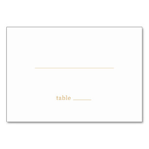 Calm Tan Minimalist Table Number