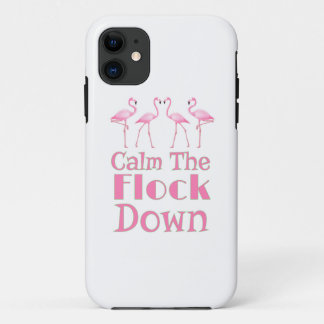 Calm The Flock Down Funny Flamingo Case-Mate iPhone Case