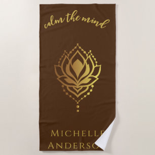Calm The Mind Beach Towel