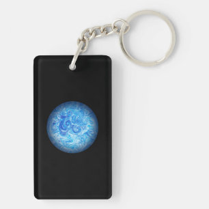 Calm Tide Fluid Art Keychain