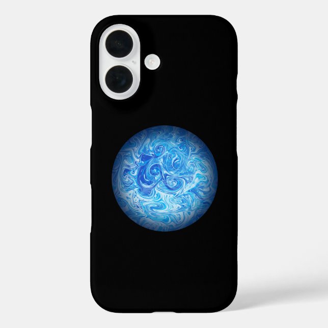 Calm Tide Fluid Art Phone Case (Back)