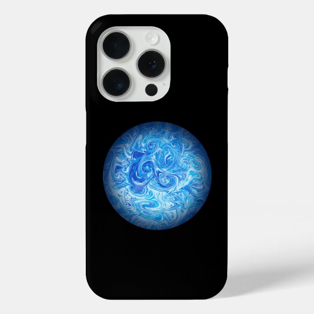 Calm Tide Fluid Art Phone Case iPhone 15 Pro (Back)