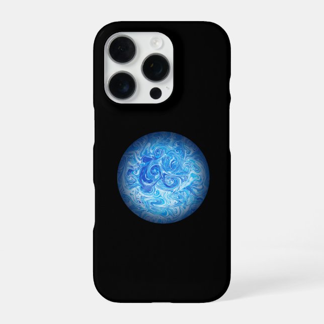 Calm Tide Fluid Art Phone Case iPhone 16 Pro (Back)