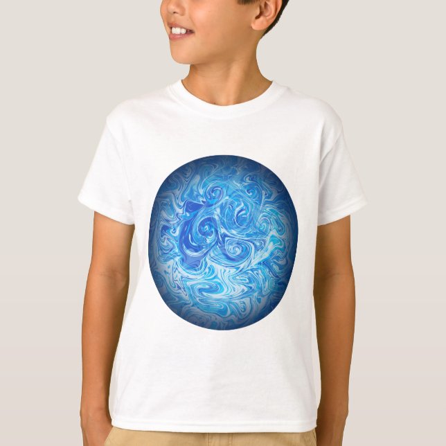 Calm Tide Fluid Art T-Shirt (Front)