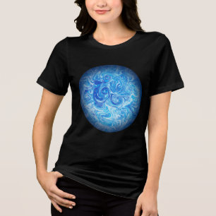 Calm Tide Fluid Art T-Shirt Tri-Blend Shirt