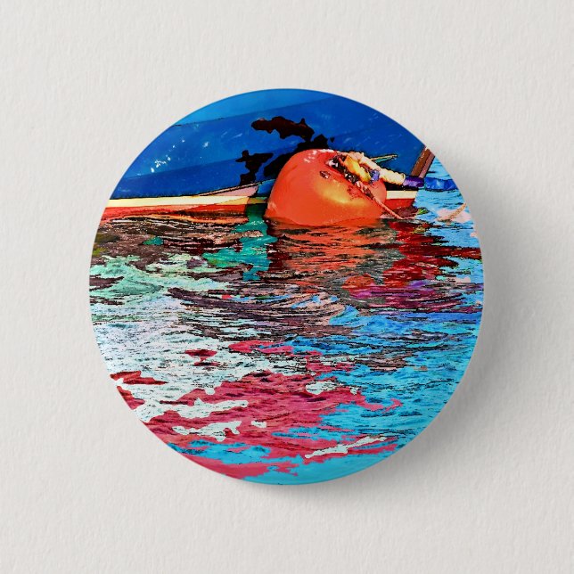 CALM WATER 6 CM ROUND BADGE (Front)
