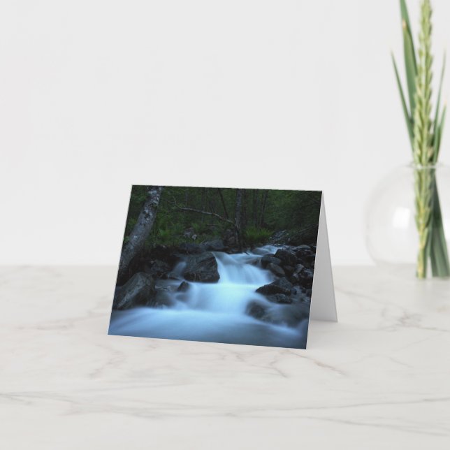 Calm Waterfall Greeting Card (Front)