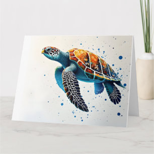Calm Waters: Celebrate Sea Turtles with ocean Card