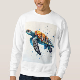 Calm Waters: Celebrate Sea Turtles with ocean Sweatshirt
