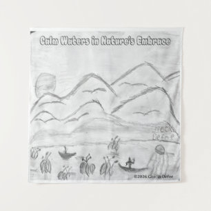 'Calm Waters in Nature's Embrace' Tapestry