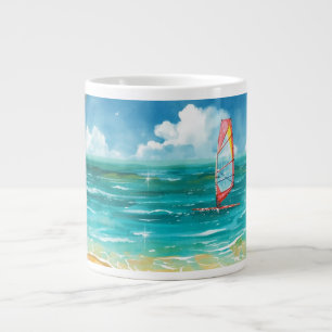 Calm Windsurf Scene Large Coffee Mug