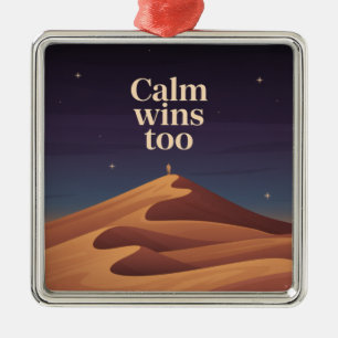 Calm Wins Too Metal Tree Decoration