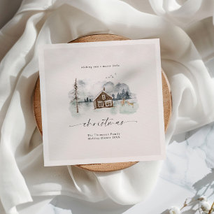 Calm Winter Landscape Christmas Napkin