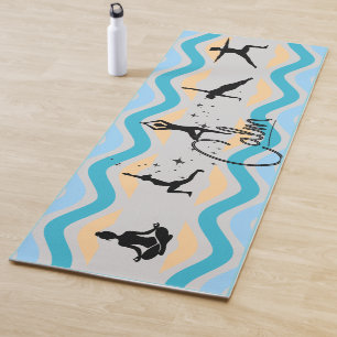 Calm Yoga Mat Beach Wave Fitness Exercise
