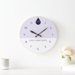 Calm Yoga Wall Clock<br><div class="desc">Minimalist yoga wall clock in soft lavender tones designed to create a calm and mindful atmosphere. The gentle purple background with dark violet numbers offers clear readability while maintaining a peaceful aesthetic. Inspirational words like Inhale, Exhale, and Balance reflect the rhythm of breathing and mindfulness during yoga or meditation. This...</div>