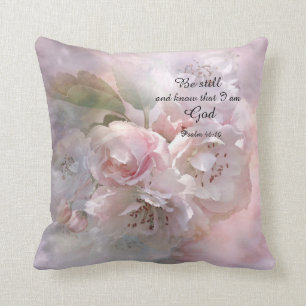 Calming Blossom with a Bible message Cushion