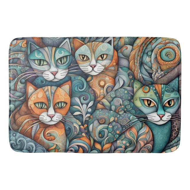 calming cats 2 bath mat (Front)