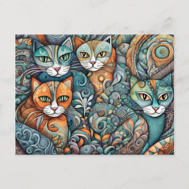 calming cats 2 postcard (Front)