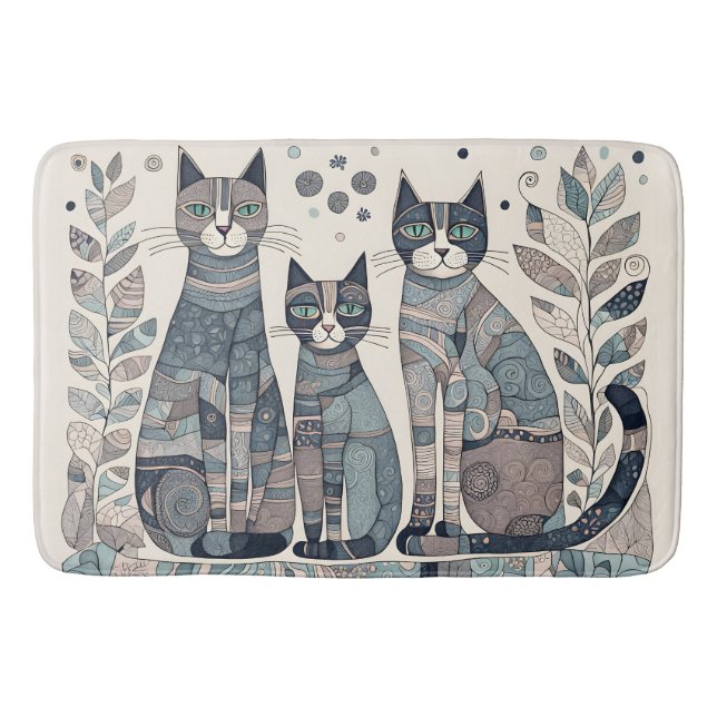 calming cats bath mat (Front)