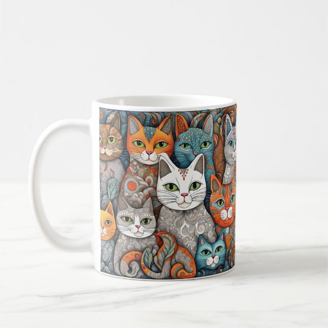 calming cats coffee mug (Left)