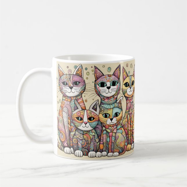 calming cats coffee mug (Left)