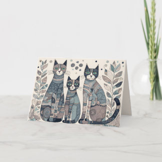calming cats greeting card