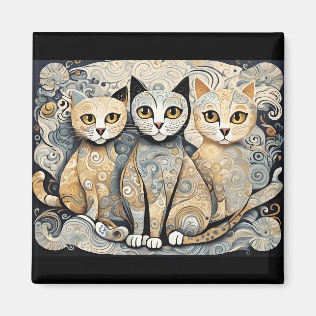 calming cats magnet (Front)