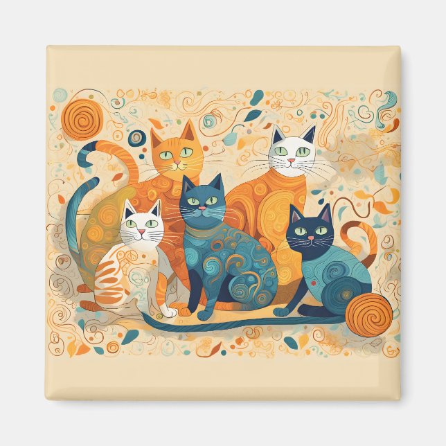 calming cats magnet  (Front)