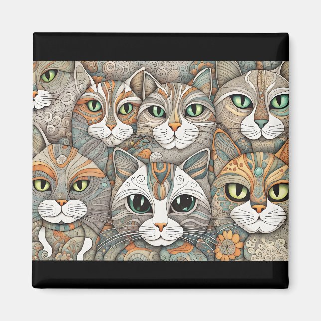calming cats magnet (Front)