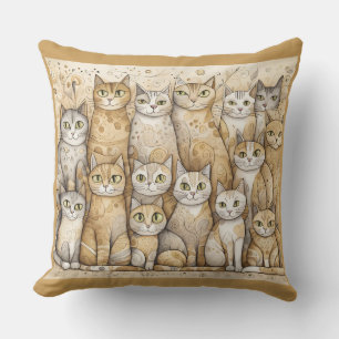calming cats outdoor pillow