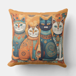 calming cats outdoor pillow