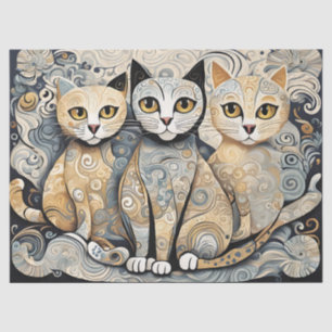 calming cats tissue paper