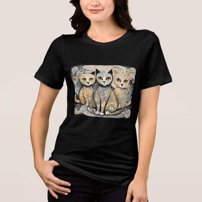 calming cats Tri-Blend Shirt (Front)