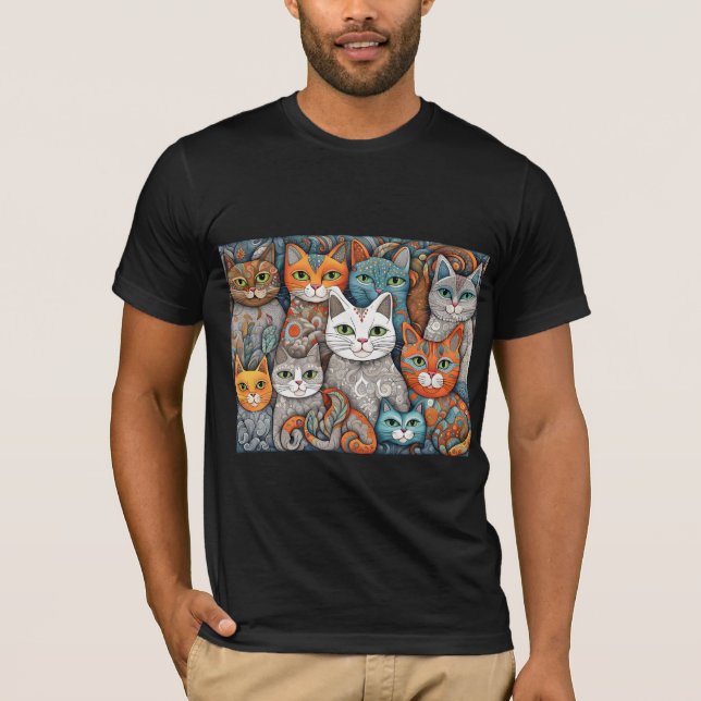 calming cats Tri-Blend Shirt  (Front)